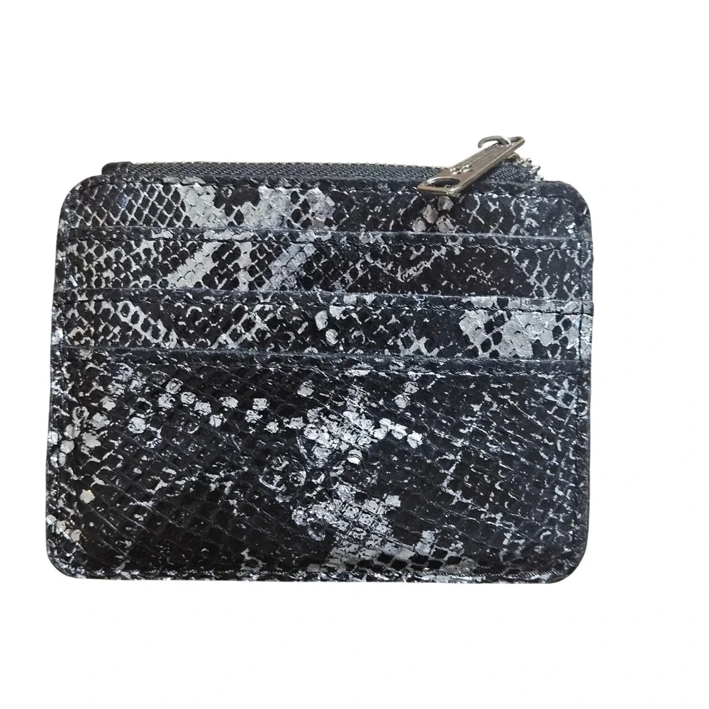 Patricia Nash Cassis‎ Snakeskin Leather Card Case Wallet Animal Print Mob Wife